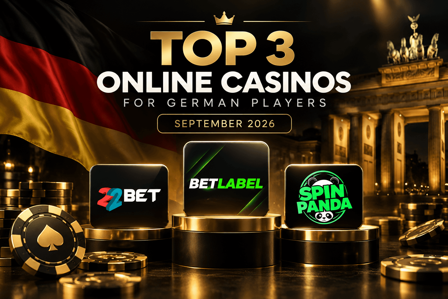 Top 3 Online Casinos für deutsche Spieler – September 2026