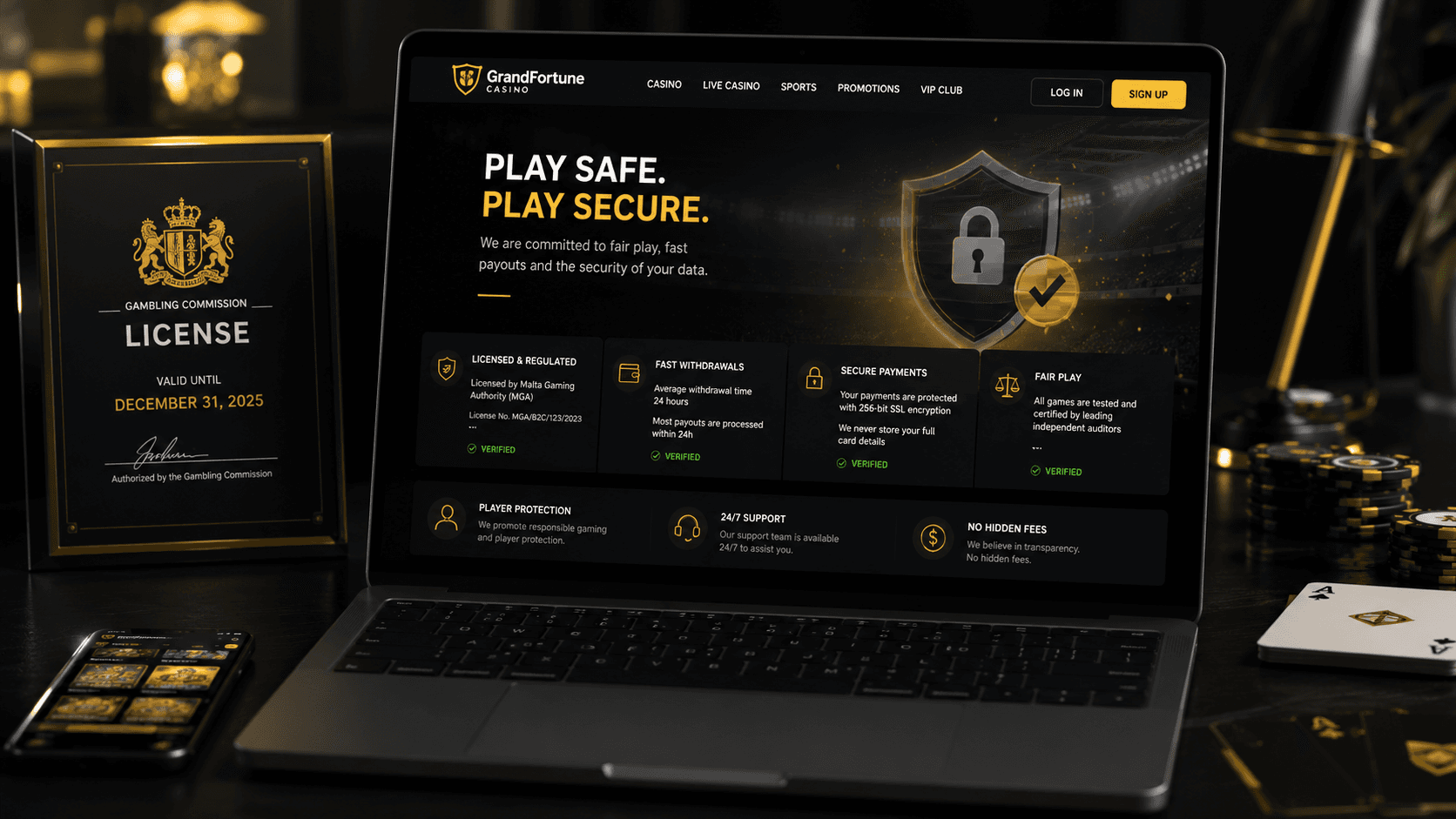 7 Zeichen eines vertrauenswürdigen Online-Casinos vor Ihrer Einzahlung