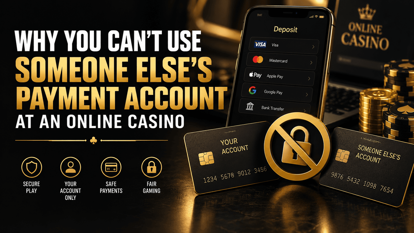 Why You Can't Use Someone Else's Payment Account at an Online Casino
