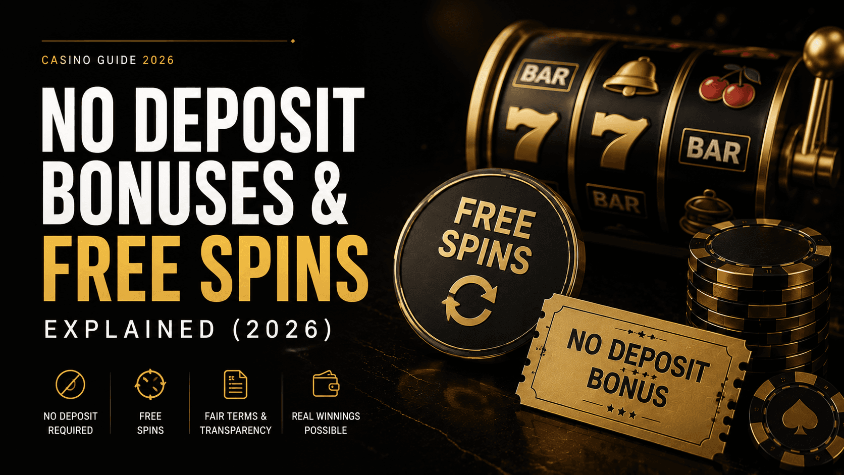 No Deposit Bonuses & Free Spins Explained (2026)