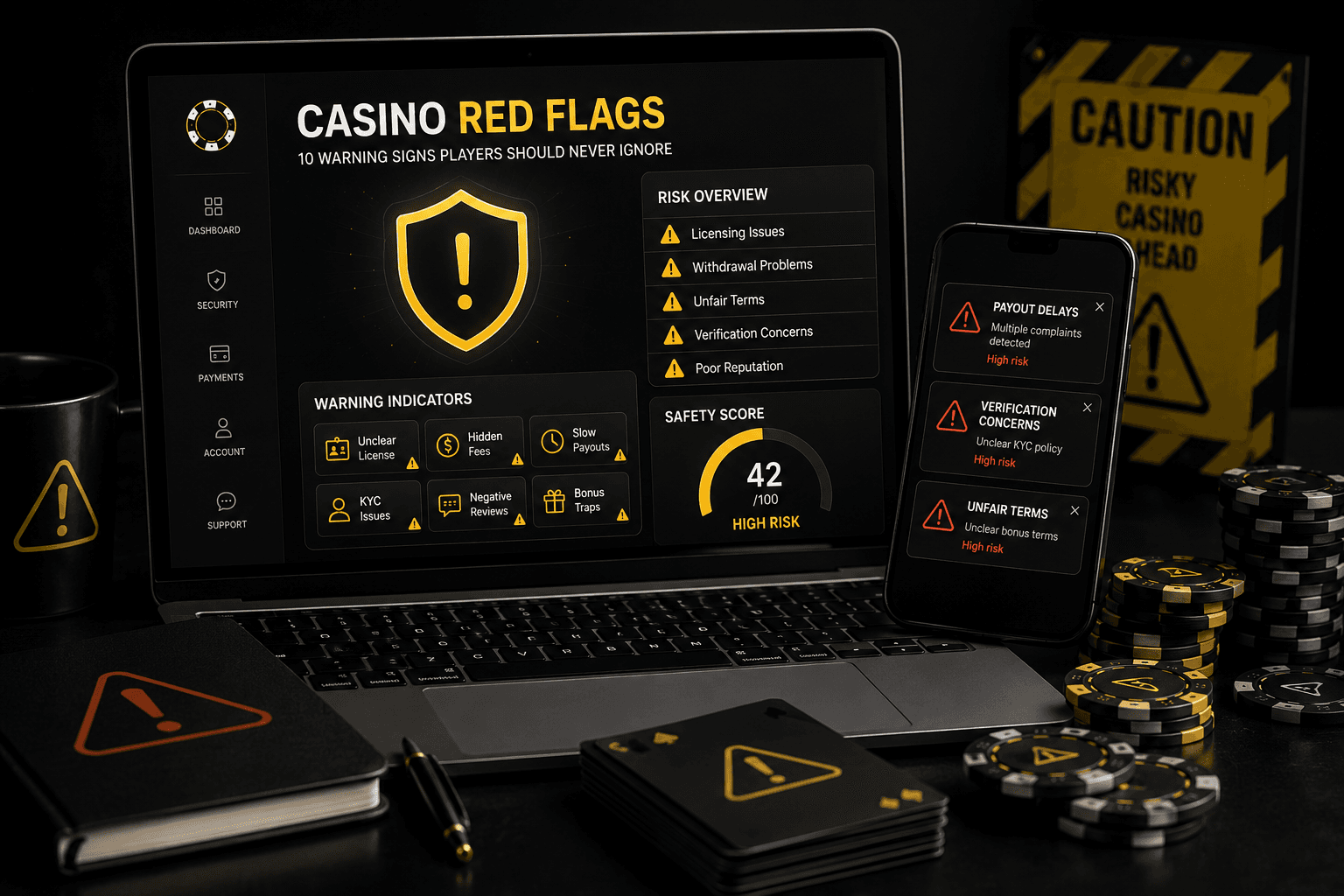 Casino Warnsignale: 10 Zeichen, die Spieler niemals ignorieren sollten